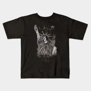 Statue of Liberty Skull Kids T-Shirt